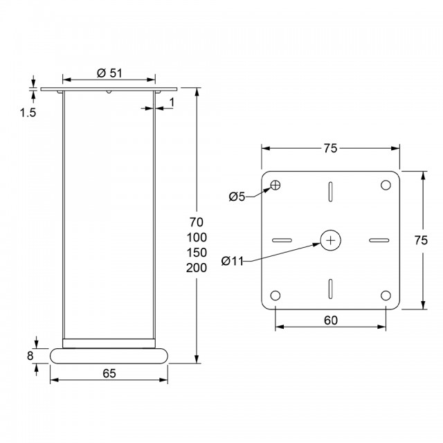 LEG D.51 / MAT NICKEL